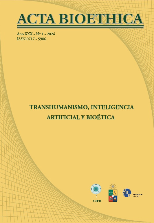 											Ver Vol. 30 Núm. 1 (2024): TRANSHUMANISMO, INTELIGENCIA ARTIFICIAL Y BIOÉTICA
										